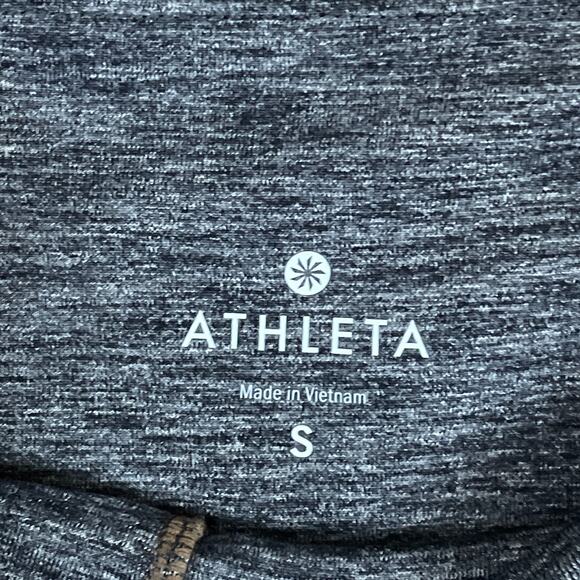 Athleta Cozy Drifter Tights Leggings Heather Gray Zipper Pockets SZ Small - Picture 4 of 9